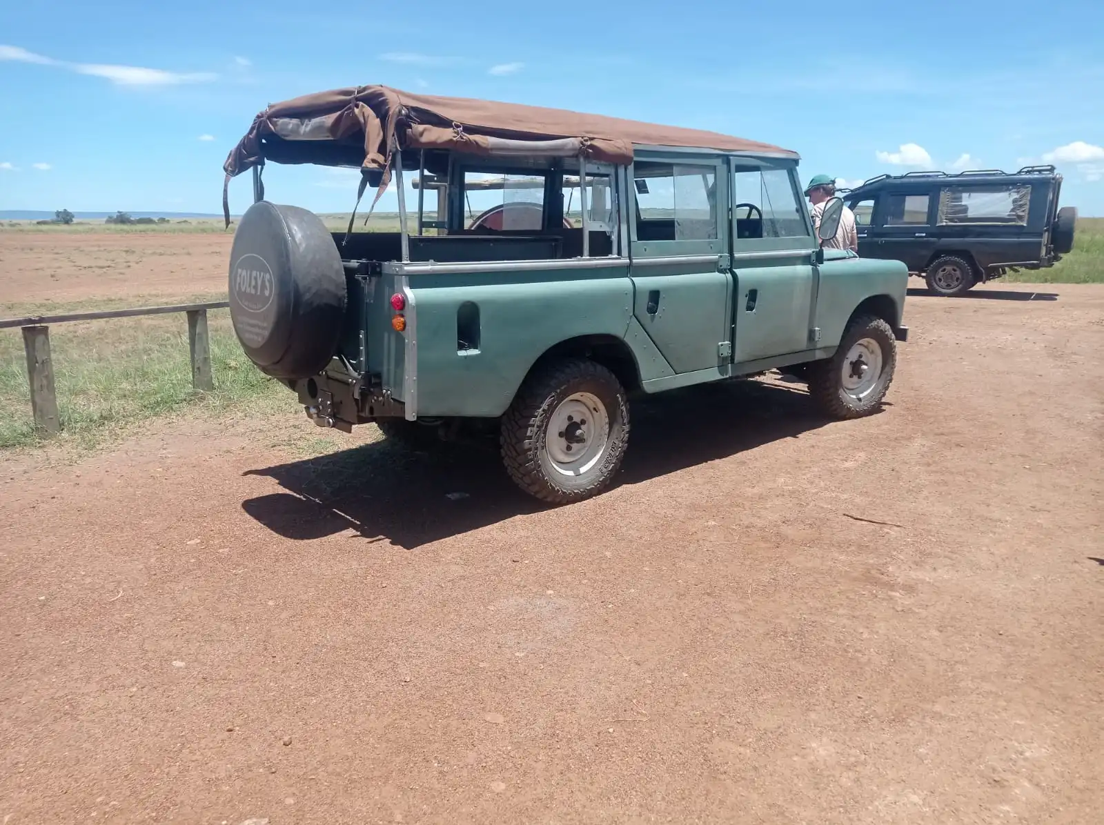 Landrover undergoing conversion in the garage