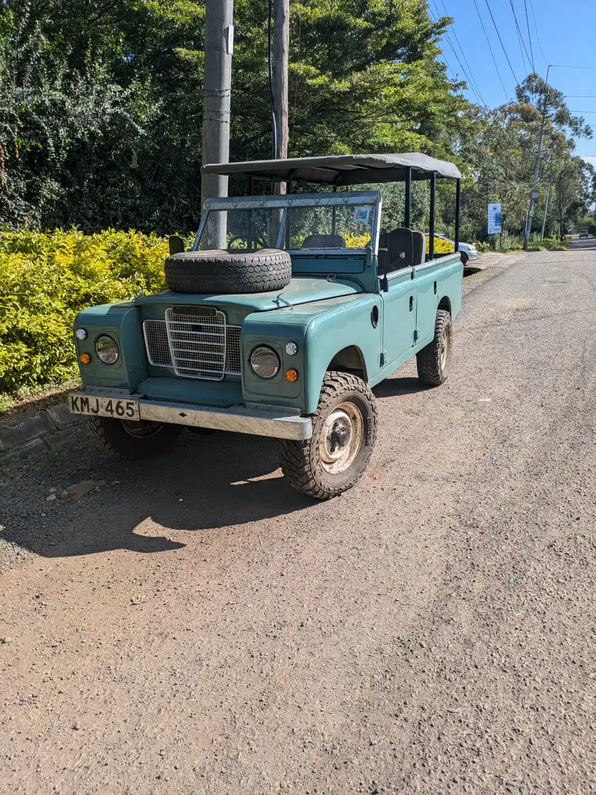 Landrover undergoing conversion in the garage